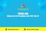 TB đăng ký dự Lễ tốt nghiệp năm 2024 lần II