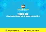 Thông báo về việc nghỉ tết Dương Lịch, tết Nguyên Đán năm 2025