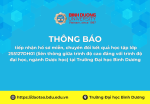 TB tiếp nhận hồ sơ miễn, chuyển đổi kết quả học tập lớp 255127DH01 (liên thông giữa trình độ cao đẳng với trình độ đại học, ngành Dược học) tại Trường Đại học Bình Dương