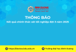 Thông báo kết quả chính thức xét tốt nghiệp đợt 3 năm 2025