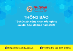 Thông báo tổ chức xét công nhận tốt nghiệp sau đại học, đại học năm 2026
