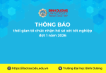 thời gian tổ chức nhận hồ sơ xét tốt nghiệp đợt 1 năm 2026