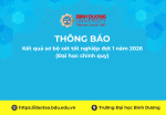 TB Kết quả sơ bộ xét tốt nghiệp đợt 1 năm 2026    Đại học chính quy