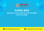 TB  thời gian tổ chức nhận hồ sơ xét tốt nghiệp đợt 2 năm 2026