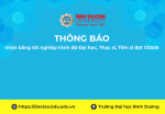 nhận bằng tốt nghiệp trình độ Đại học, Thạc sĩ, Tiến sĩ đợt 12026