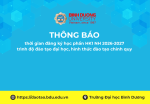 Thông báo thời gian đăng ký học phần học kỳ 1 năm học 2026-2027, trình độ đào tạo đại học, hình thức đào tạo chính quy