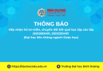 Tb tiếp nhận hồ sơ miễn, chuyển đổi kết quả học tập các lớp  265128DH01, 265133DH01 (Đại học liên thông ngành Dược học tại Trường Đại học Bình Dương