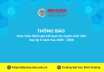 Thông báo thực hiện đánh giá kết quả rèn luyện sinh viên  học kỳ II năm học 2025 – 2026