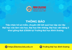 tiếp nhận hồ sơ miễn, chuyển đổi kết quả học tập các lớp Đại học vừa làm vừa học, Đại học liên thông, Đại học văn bằng 2 khai giảng Đợt 22026 tại Trường Đại học Bình Dương