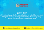Quyết định về việc điều chỉnh học phần Tin học đại cương và triển khai học phần Năng lực số trong chương trình đào tạo đại học áp dụng đối với các khóa tuyển sinh từ năm 2026