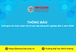 thời gian tổ chức nhận hồ sơ xét cấp bằng tốt nghiệp đợt 4 năm 2026