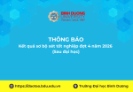 Kết quả sơ bộ xét tốt nghiệp đợt 4 năm 2026 (Sau đại học)