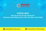 Kết quả sơ bộ xét cấp chứng chỉ Giáo dục quốc phòng và An ninh năm đợt 4 năm 2026