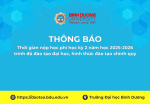 Thông báo thời gian nộp học phí học kỳ 2 năm học 2025 2026 trình độ đào tạo đại học, hình thức đào tạo chính quy