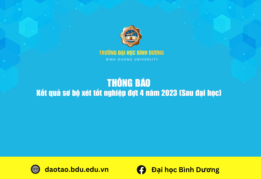 Kết quả sơ bộ xét tốt nghiệp đợt 4 năm 2023 (Sau đại học)